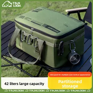 Outdoor camping insulated bag, thickened Oxford cloth storage bag, insulated and cold-keeping large-capacity lunch bag