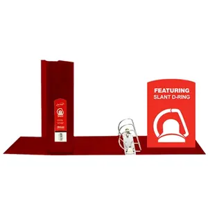 Bazic  BAZIC 2" Burgundy Slant-D Ring View Binder w/ 2 Pockets Pack of 12