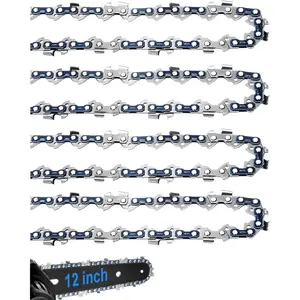 12 Inch Chains, Chain 12 Inch 3/8 LP Pitch .050" Gauge 45 Drive Links, 12 In Chainsaws Chain Compatible with,, Echo,, Chain Saw Chains(4 Pack)