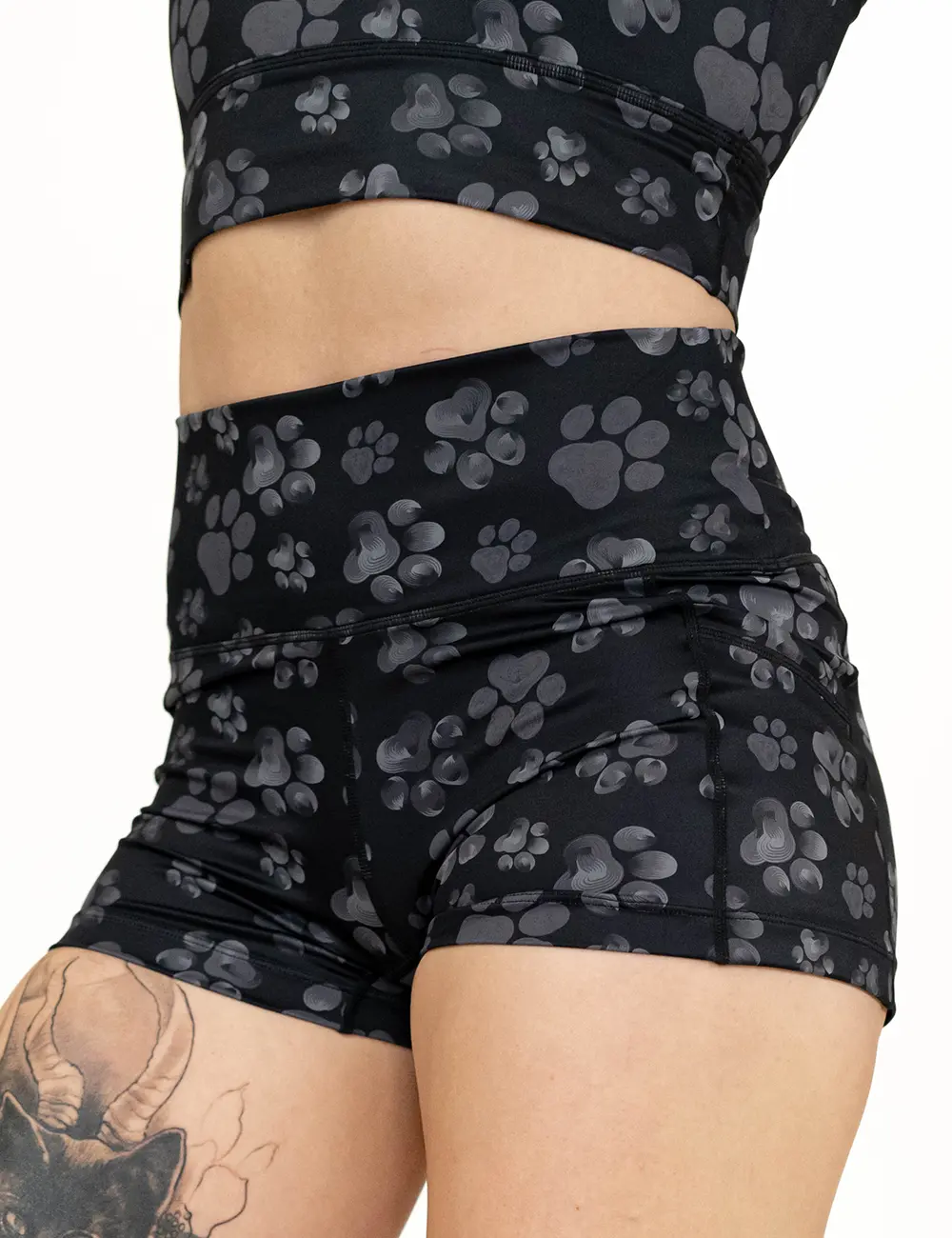 CVG Shorts Paws Off Shadow Black Compression Shorts