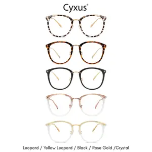 Cyxus Daily Anti Blue Light Glasses Office Work Gaming High Quality Eyewear,For Man Women Look Small Face Nose Friendly Lightweight Metal TR90 Frame,High Quality Eyewear Blocking Harmful Rays Filter  -8169