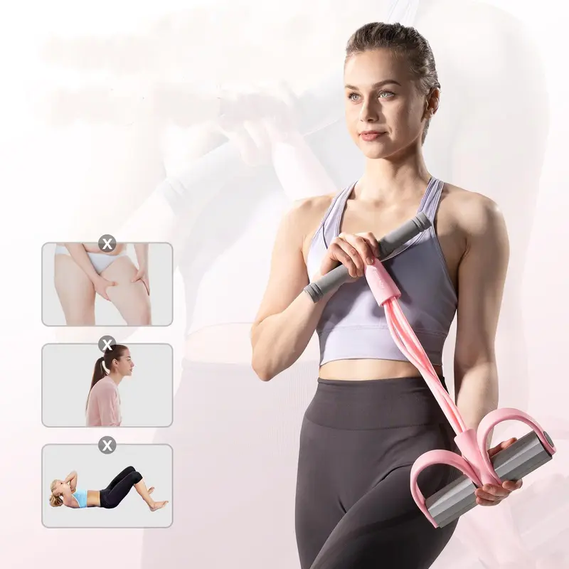 Merach Multifunction Pedal Resistance Band, Elastic Pull Rope Fitness, Full-Body Workout at Home Gym, Exercise Sit-up, Yoga, Abdominal Training