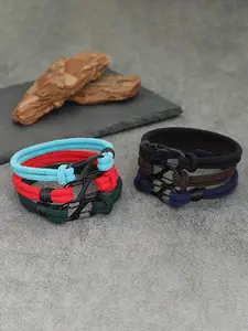 Men's Colorful Paracord Survival Bracelet with Detachable Climbing Buckle, 6 Colors Outdoor Camping Accessory for Adventure Enthusiasts, Survival Gear