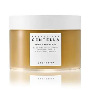 SKIN1004 Madagascar Centella Quick Calming Pad 70ea, 130ml, Quick Calming Effects Soothing for Sensitive Skin