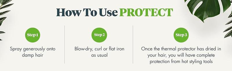 Revive Thermal Hair Protector Spray – UV Hair Protection Spray to Restore Vitality – Paraben Free Heat Protectant Hairspray for Hair Dryer – UV Protectant Spray for Natural & Colored Hair