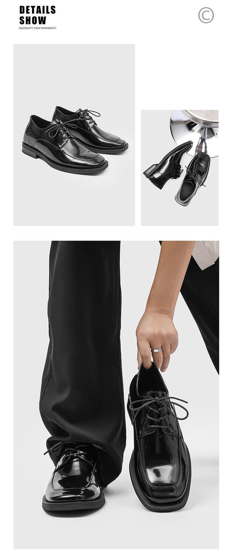 2026 Autumn New Men's British Style Shoes, Chunky Head Height Increase Business Casual Leather Shoes, Office Commute Formal Derby Shoes