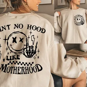 Ain't No Hood Like Motherhood Sweatshirt, Funny Mothers Day Hoodie, Trendy Mom Sweater, Gift For Mothers, Mama Hoodie, Mom Gift, Mom Life Tshirt, Hoodie and Sweatshirt