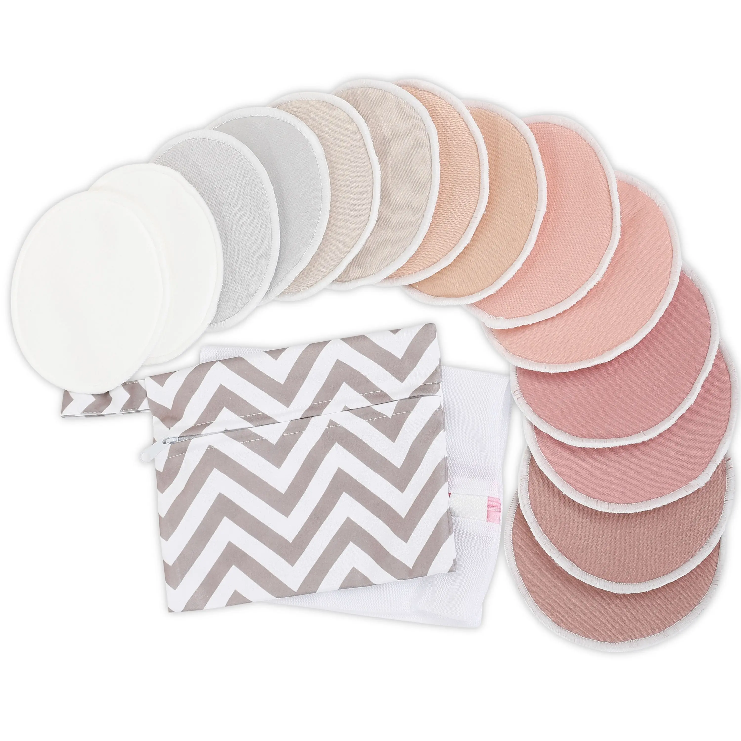 14-Pack Reusable Nursing Pads for Breastfeeding - Soft & Absorbent 4-Layers Washable Breast Pads for Leaking Milk, Viscose from Bamboo Breastfeeding Essentials, Nipple Covers
