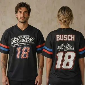 Kyle Busch Number 8 Tribute Commemorative 1985-2026 Outfit Unisex Football Jersey Casual Sportswear Couples Sport & Outdoor 90s Vintage Jerseys