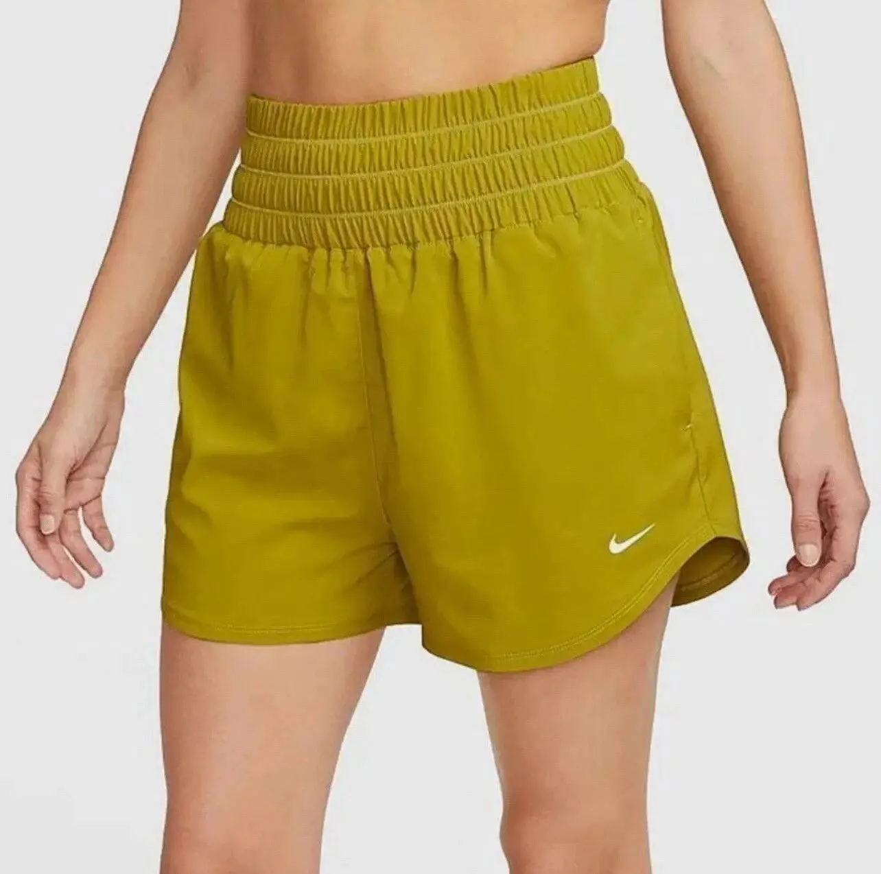 WOMENS NIKE DRI-FIT ONE ULTRA HIGH-WAISTED SHORTS  Yellow