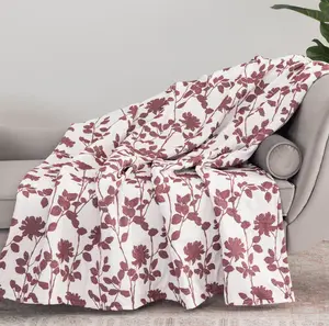 Floral Vine Micro Chenille Plush Throw,Sister Gift, BFF Gift, Best Friend Gift, Gift, Decor, Suitable for Sofa, Bed, Travel, Outdoor, Comfortable, Office, Flannel Blanket, Small Cover, Warm nap Blanket