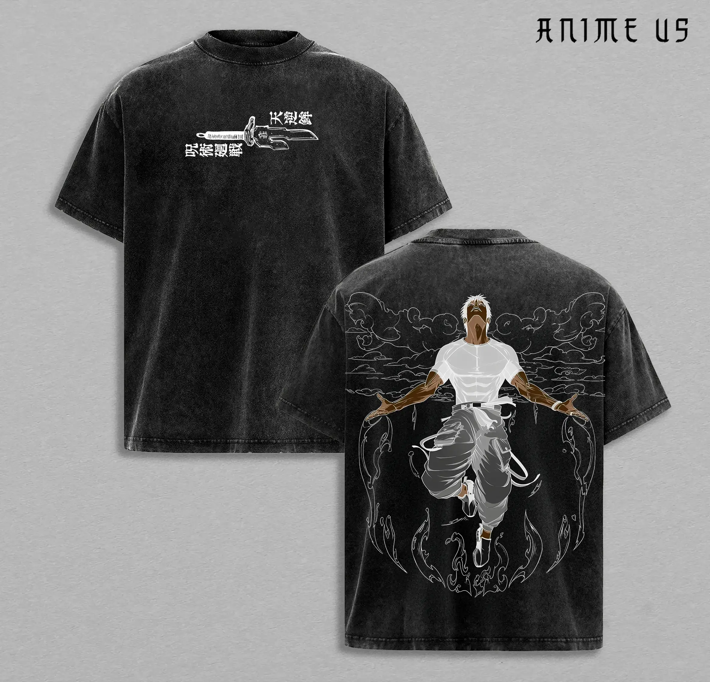 Toji Fushiguro Sorcerer Killer T-Shirt | Jujutsu Kaisen Anime Tee | Vintage Washed Oversize Streetwear | Power Awakening Graphic Shirt | Japanese Anime Shirt