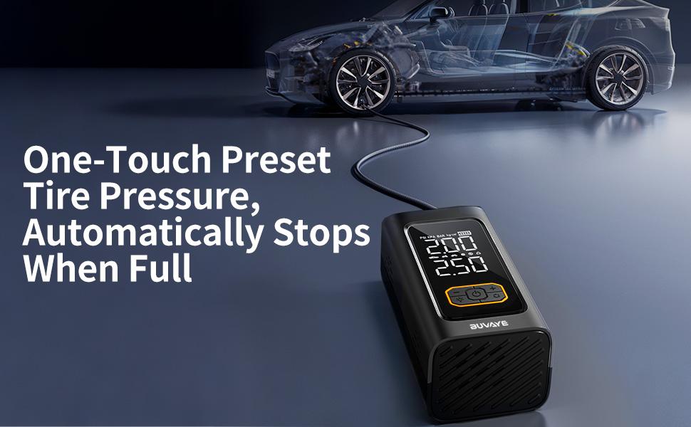 Portable Car Mounted Inflation Pump & Emergency Starting Power Supply, Multi-Function Battery Power Bank for Auto Ignition and Tire Inflation