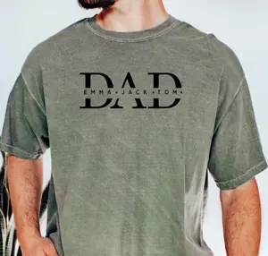Custom Personalized Dad With Kids Names Birthday Gift Shirt #giftfordad #dadgift #giftforfather #dadlife #bestdad #loveyoudad #dadlove