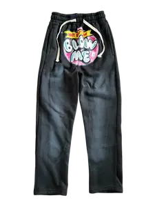 Bubble Gum Sweatpants - Black with Colorful Bubble Design & Drawstring Waist for Comfort
