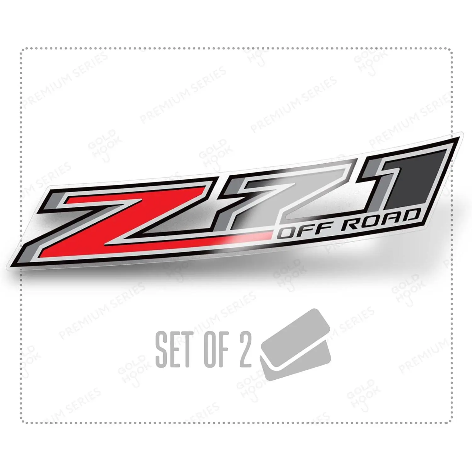Decal for Trucks Chevy Silverado Z71 Off Road Stickers - F (2014-2017) Bed Side 1500 2500 HD Set of 2