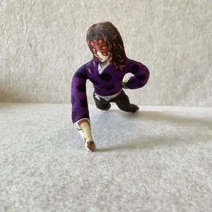 Anime Kokushibo Poseable Plush Stuffed Doll Movable Wire Skeleton Cosplay Action Figure Collectible