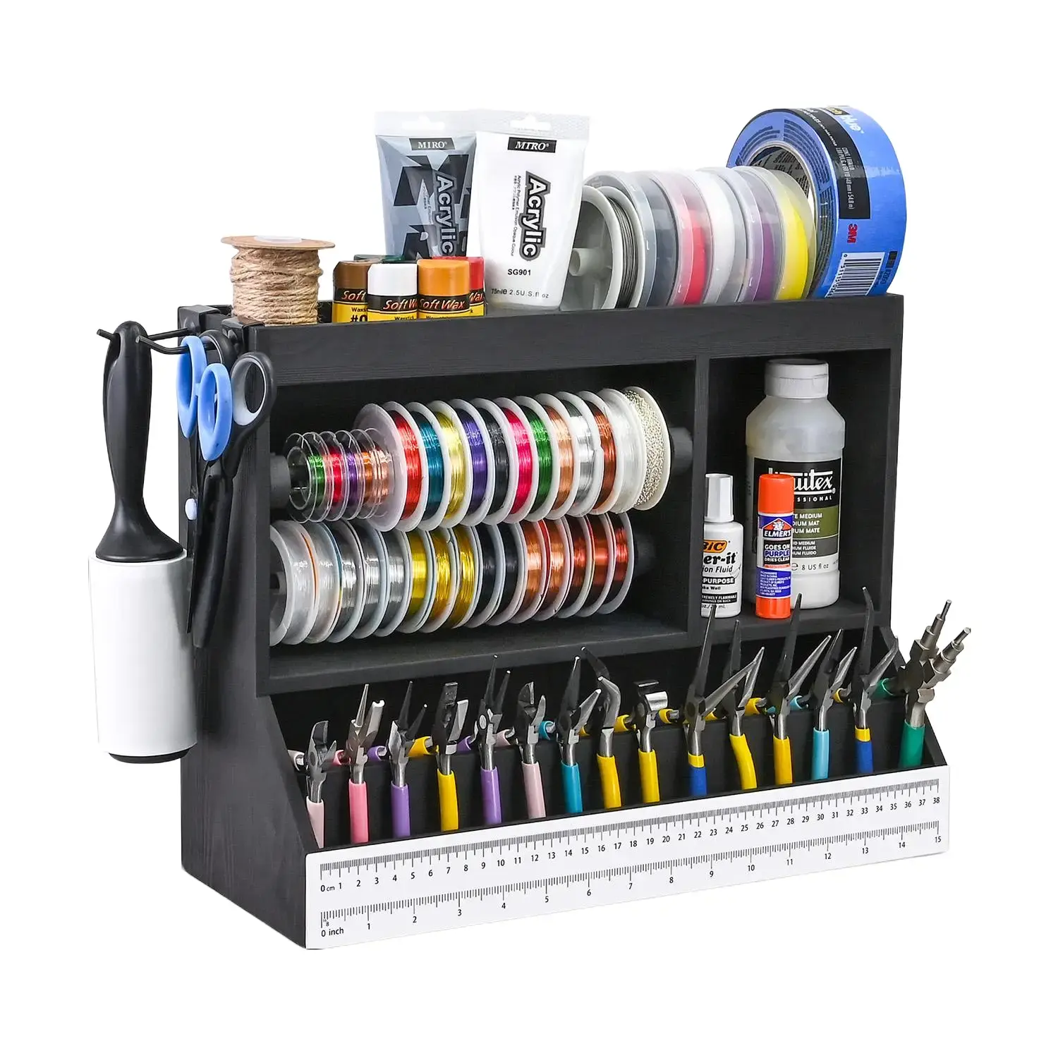 #TOOL7650BK  Jewelry and Craft Working Table Bench with measurement, organizes Tools