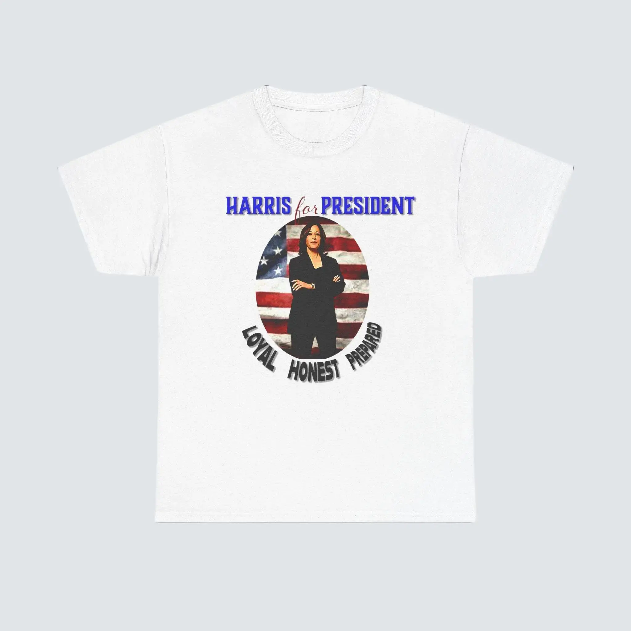 Harris for President T-Shirt - Unisex Cotton Crewneck with Graphic Print Featuring "HARRIS for PRESIDENT" Text Streetwear Casual shirt