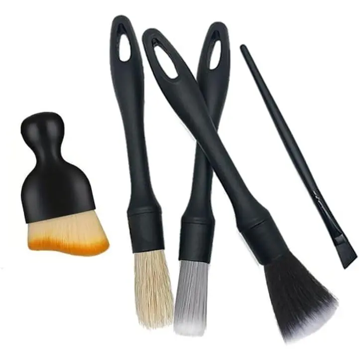5 PCS Soft Car Interior Detail Dust Brush Kit, Car Detailing Products, Auto Cleaning Tools for Truck, SUV, RV Interior Maintenance and Dashboard Cleaning summervibes, Cars Accessories, Car Stuff