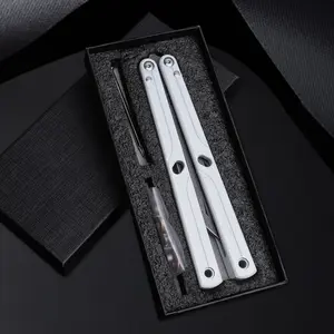 white & Pink & Green Comes with parts kit Bladeless Aluminum Alloy Trainer flip tool A non sharp tool knife