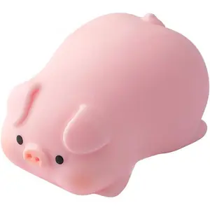 Squishy Pig Toy Gifts for Kids Squishies Anxiety Stress Relief Autism Disorders Funny Piggy Sensory Stress Toy for Girl Boy Women Girlfriend Birthday Party Favors