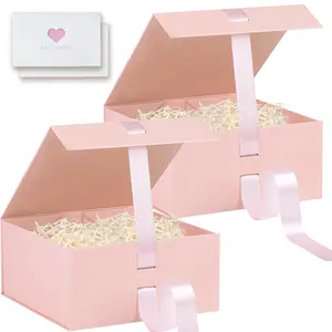 Magnetic Gift Boxes with Lids, Gift Ready, Attractive Design, Magnetic Closure, Perfect for Birthdays Weddings Valentine’s Day Christmas Parties & Baby Showers, Ideal Gift Packaging Solution
