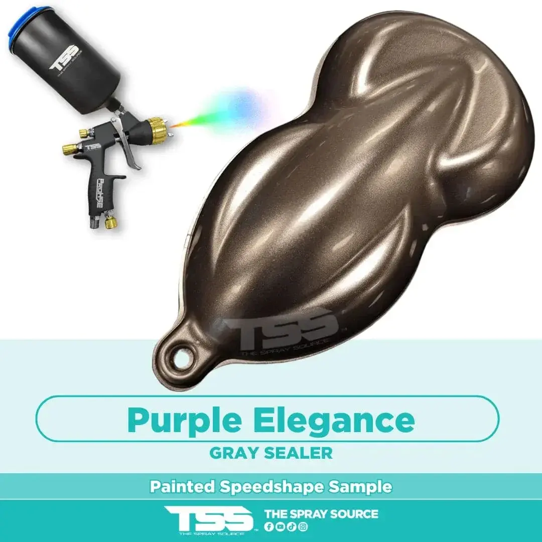 Purple Elegance Painted Sample (Grey Ground Coat)