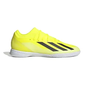 adidas Mens X Crazyfast League Indoor Soccer Cleats - Yellow adidas Mens X Crazyfast League Indoor Soccer Cleats - Yellow
