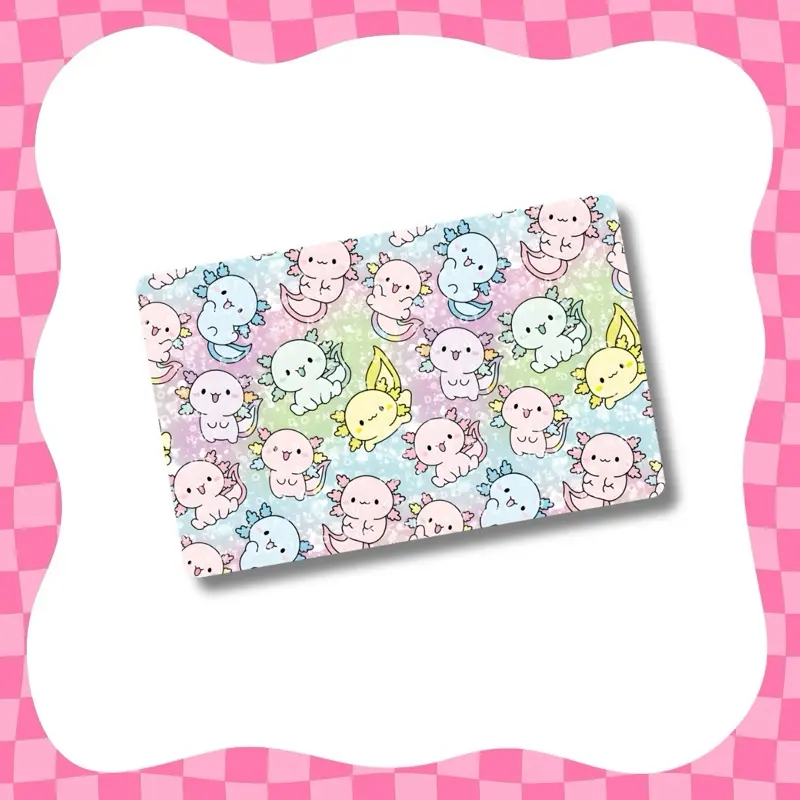 Cute Axolotls Card Skin - Super Cute & Durable Vinyl Sticker- Water-Resistant & Versatile for Various Card Sizes