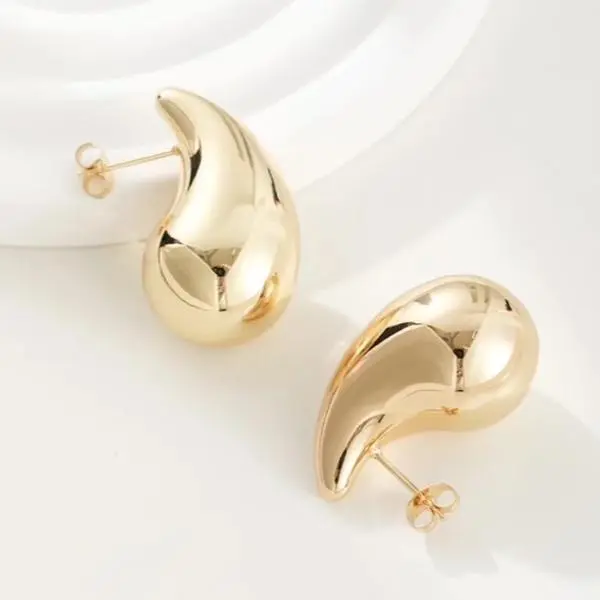 Trendy 18K Gold Plated Vintage Water Drop Earrings