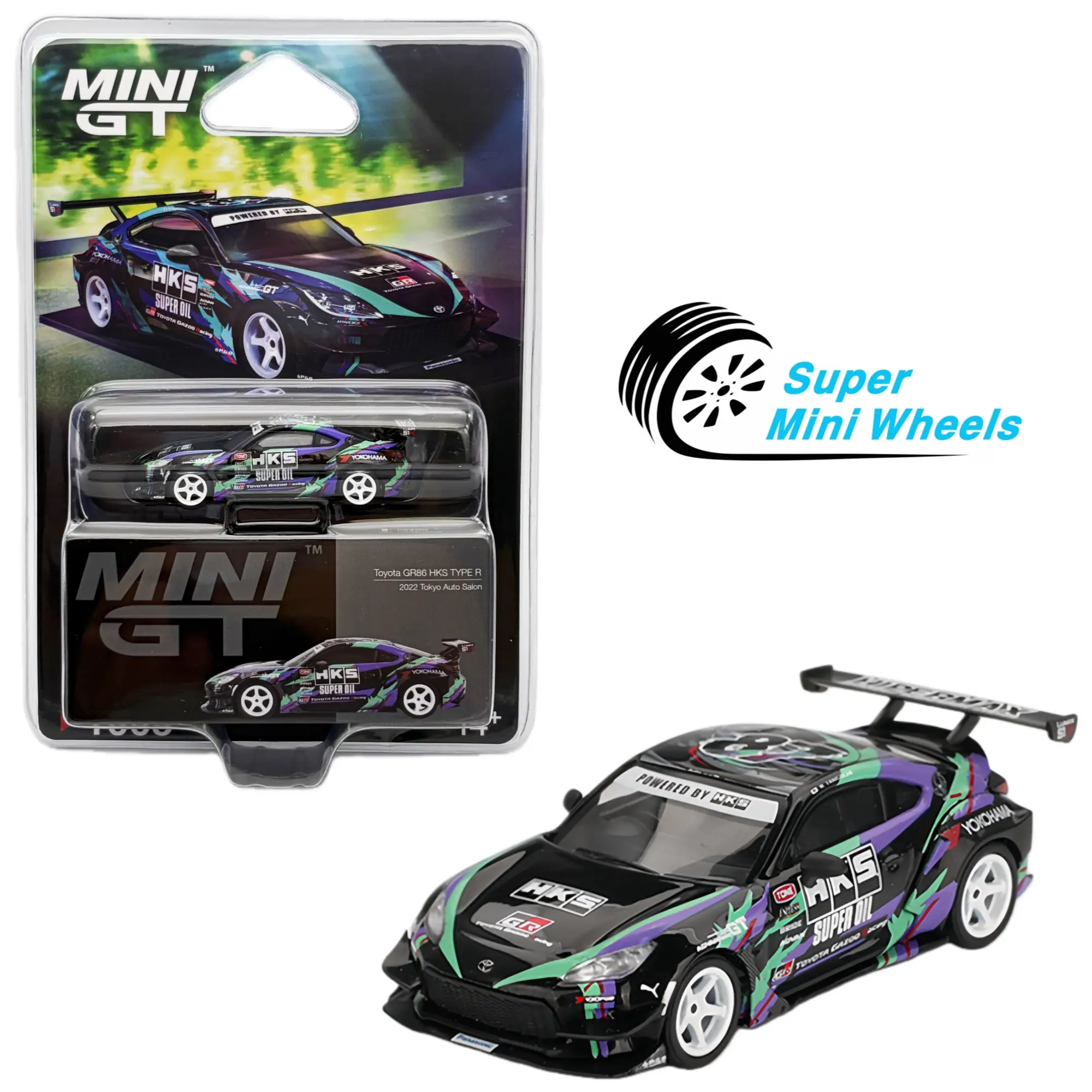 Mini GT 1:64 Toyota GR86 HKS TYPE R 2022 Tokyo Auto Salon #1005