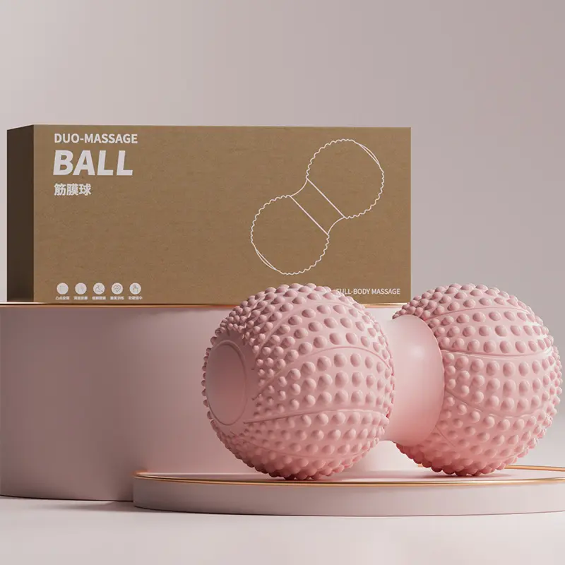 Fascia Peanut Ball for Foot Massage, Spine Muscle Relaxation, Double Ball for Hip, Back, and Leg Acupoint Stimulation, Yoga Massage Ball Fascia Peanut Ball for Foot Massage, Spine Muscle Relaxation, Double Ball for Hip, Back, and Leg Acupoint Stimulation, Yoga Massage Ball