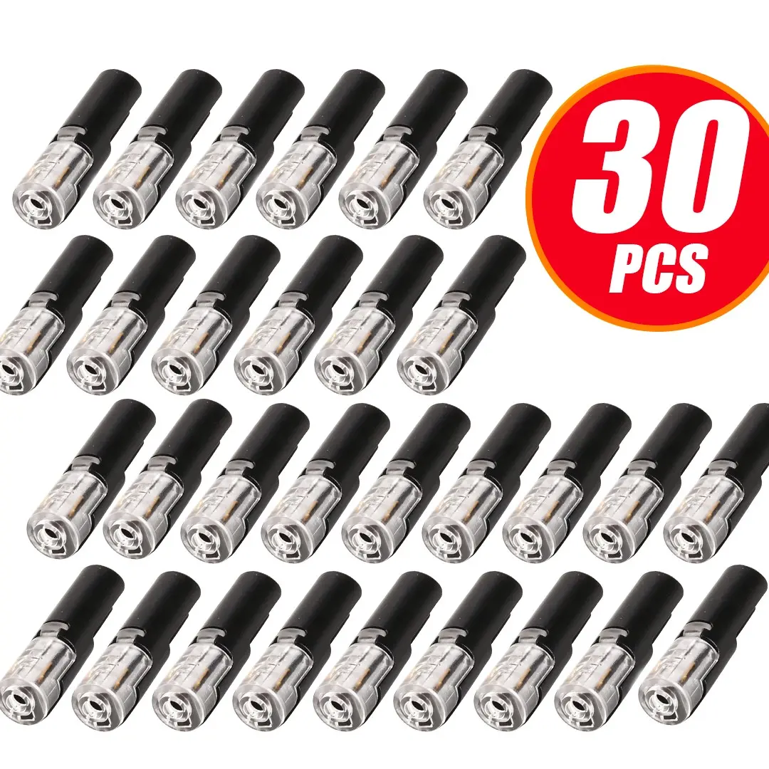 30 Piece D1 Interlocking Wire Quick Connectors, No Stripping No Soldering, Brass Contacts, Electronic Device Cable Terminal Ends, Durable Reliable Connectors