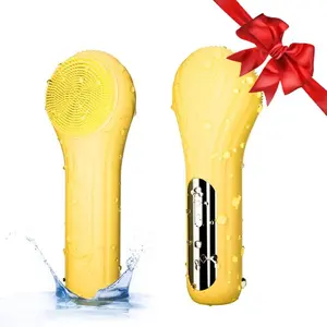 Electric Facial Scrub, Gentle Cleansing Brush for Face, Rechargeable Silicone Facial Brush Scrub System, Deep Cleansing Facial Cleansing Brush for All Skin Types, Great Gift Idea