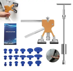 Paint free dent repair kit - tagged car dent removal tool - vehicle body small dent removal and body damage repair(Excluding glue gun) Car Dent Remover Dent Puller Tool