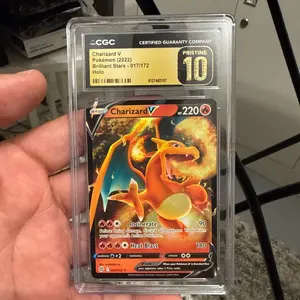 Charizard V Pristine 10 - Pokémon Trading Card Game, 2022 Edition, Brilliant Stars, 017/172, Holo, CGC Certified, 10/10 Condition
