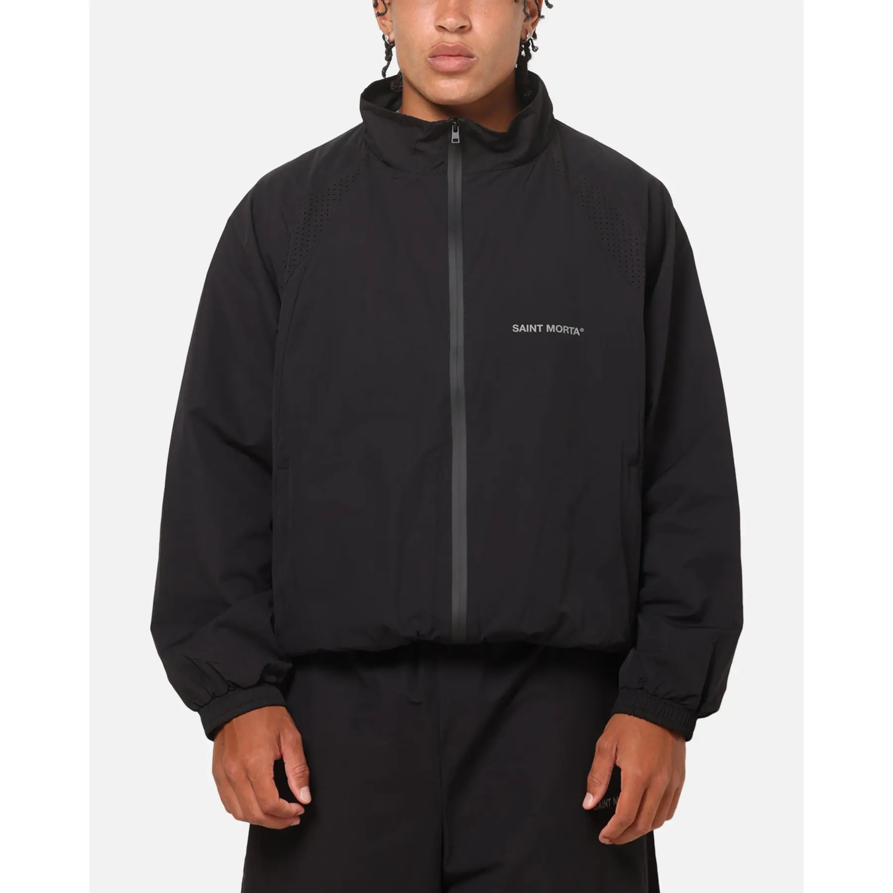 Saint Morta Athltc Windbreaker Jacket Black