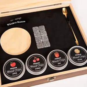 Christmas gift Discount Mixology Whiskey Cocktail Smoking Wood Box Set