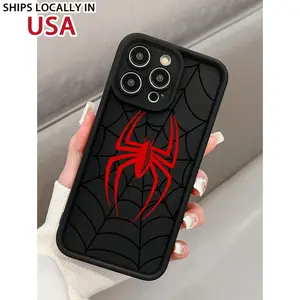 Red Spider Pattern Phone Case Suitable For IPhone 15 14 13 12 11 Pro Max XR XS Max X 8 7 Plus 2020 Mini SE