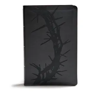 212 MAIN KJV Giant Large Print Reference Bible - Charcoal Leather Touch, Indexed, for Devotional Reading and Personal Study