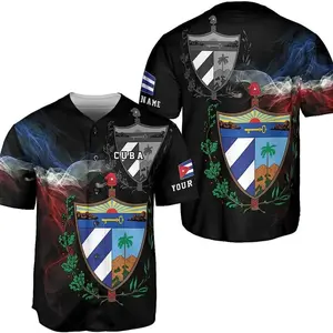 Customized Cuba Skull Green 3D Baseball Jersey, Personalized Name and Number Baseball Jersey, Baseball Jersey Uniform For Baseball Fans Baseball Lovers, Black Jersey Merch, Baseball Team, Softball Game Day Shirt, Cuba flag lover, Cuba jersey