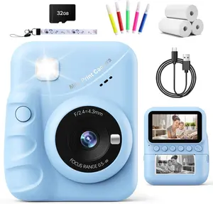 Kids Camera Instant Print for Girls Ages 3-14, 3-inch HD Screen Camera for Kids with Printing Paper, 1080P Digital Toddler Camera Toys for 4 5 6 7 8 9 10 11 12 Years Old polaroid camera