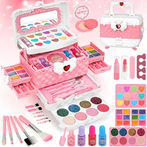 Kids Washable Makeup Kit for Girls – Makeup Toy Set for Ages 4‑12 | Play Makeup Beauty Set – Birthday & Holiday Gift for Girls, Pretend Princess Dress Up Toys