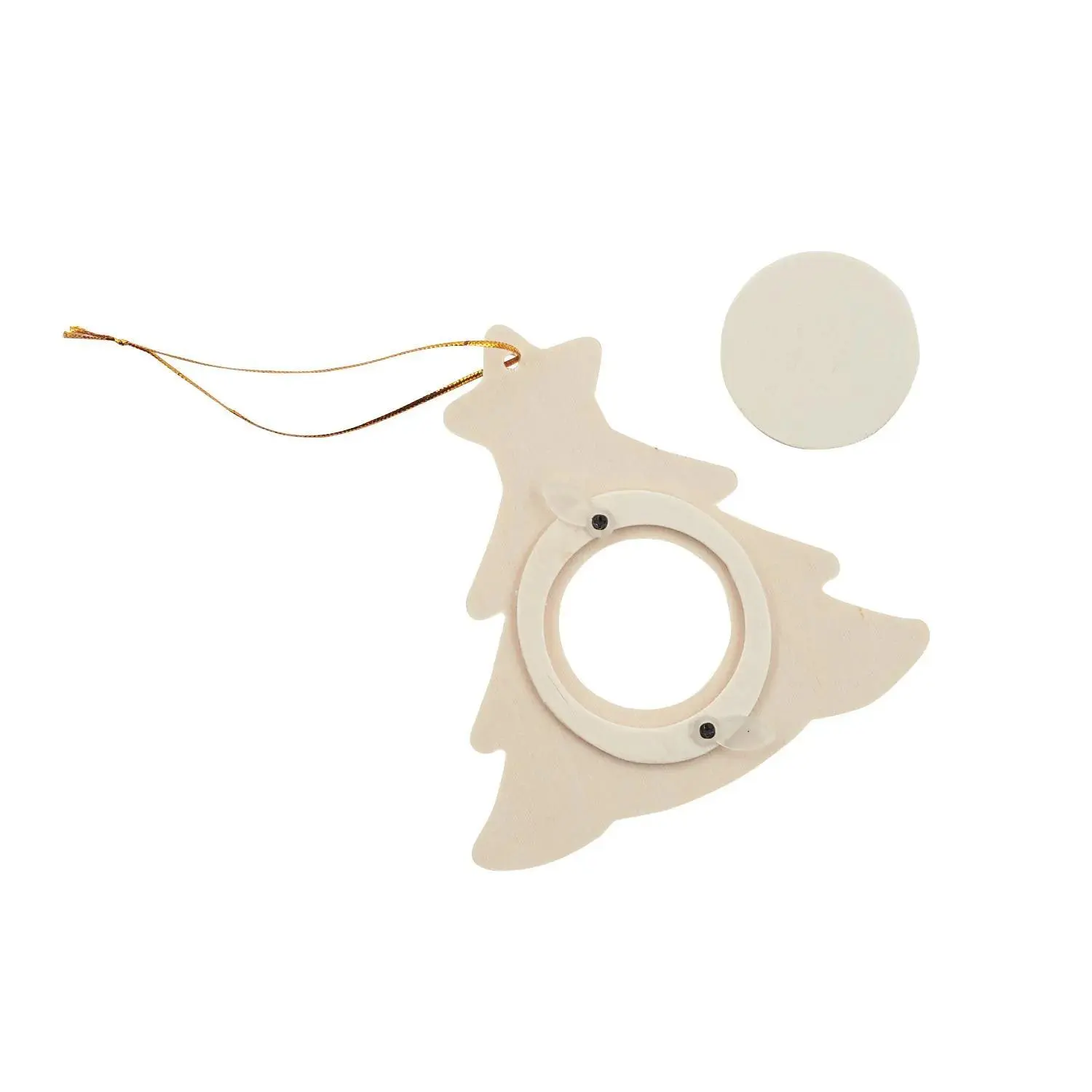 Do It Yourself WOOD CHRISTMAS TREE PICTURE ORNAMENT - 12 pieces
