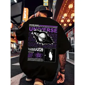 Galactic Universe Graphic Performance Tee - Moisture-Wicking & Breathable Activewear, Lightweight & Soft for All-Day Comfort | Mens Essential Gym & Running Top for Summer Workouts, Training & Outdoor Adventures
