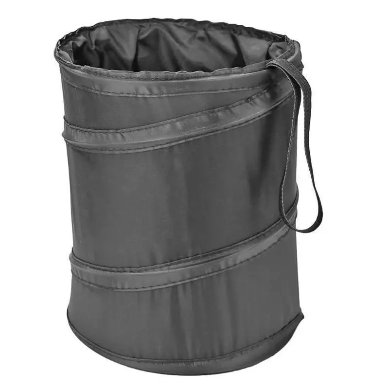 Folding Trash Can For Car Storage Busket Oxford Fabric Rubbish Container For Waste Organizer Holder Universal Garbage Can Bin Car Storage Organizers Car Organization Supplies