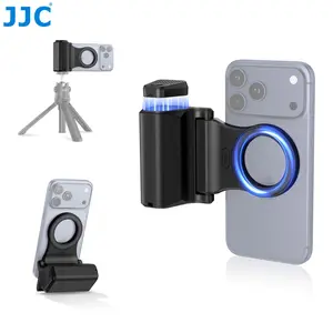 JJC Magnetic Grip for iPhone 17 16 15 14 13 12 Shooting Grip Wireless Shutter Remote Handle Bracket with 1/4-20 for Vlog Selfie