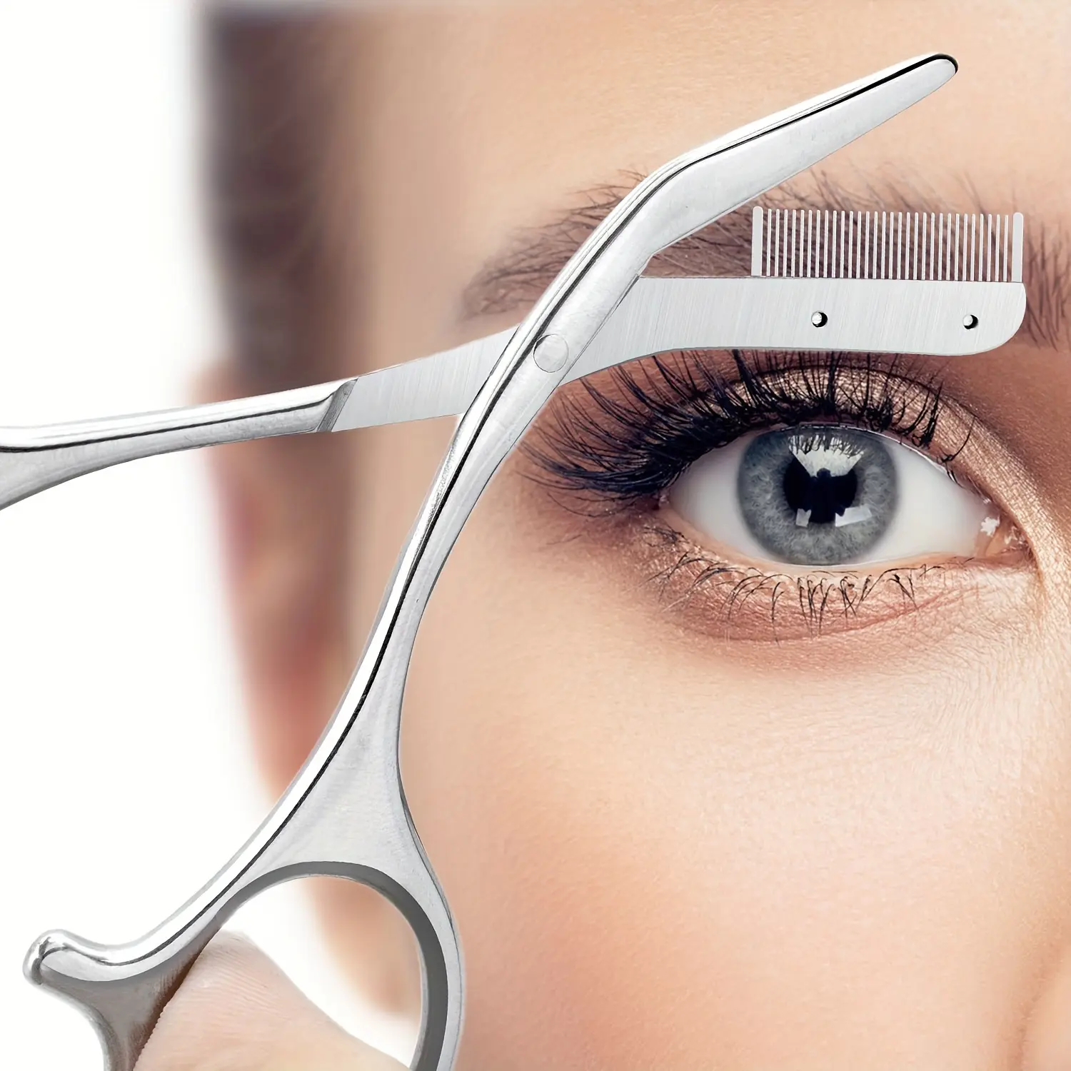 1pc Eyebrow Trimmer Scissor With Comb Lady Woman Men Hair Removal Grooming Shaping Stainless Steel Eyebrow Remover Makeup Tool - Facial Care Gifts For Mother