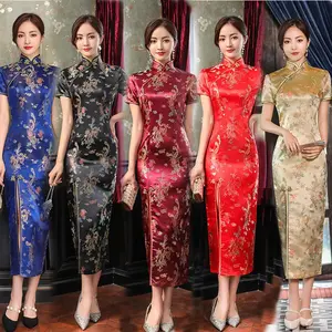 Chinese Style Qipao Sexy Plus Size Cheongsam Vintage Classic Chinese Dress Dragon And Phoenix Long Vestidos 4XL